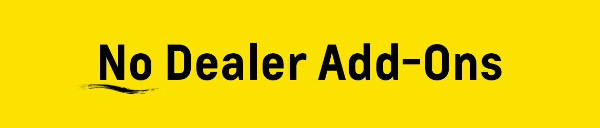 No Dealer Add-Ons